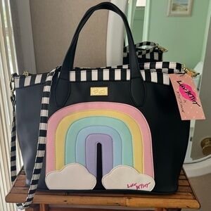 Luv Betsey by Betsey Johnson Rainbow Satchel Tote Purse